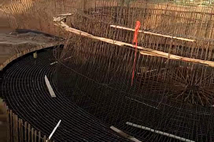 汉中砼烟囱新建施工现场