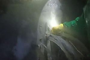 汉中消防水池堵漏现场